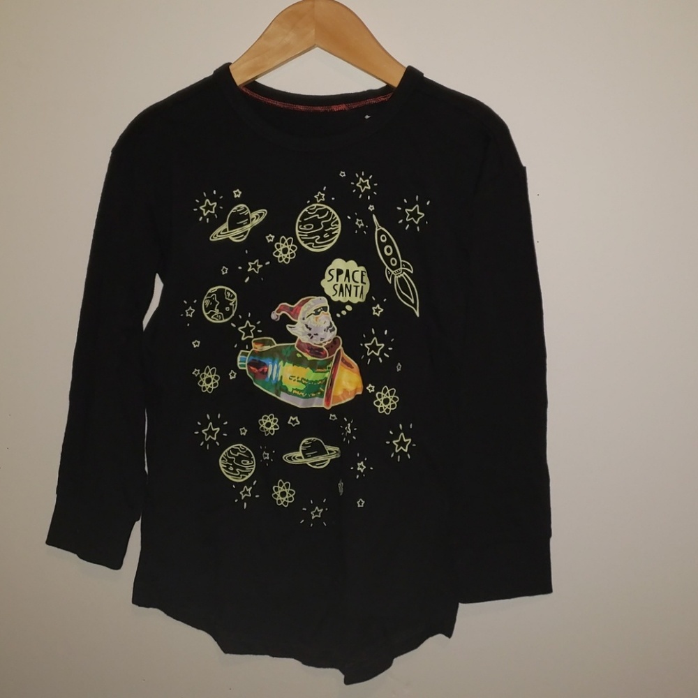 NEW Next UK Boys black long sleeve graphic tee